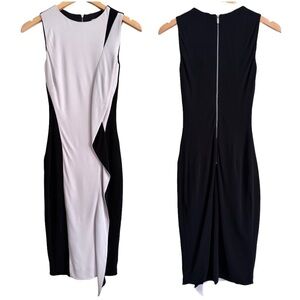 KAREN MILLEN Preppy Formal Evening Feminine Classic Stretchy Pencil Dress 2 NWT